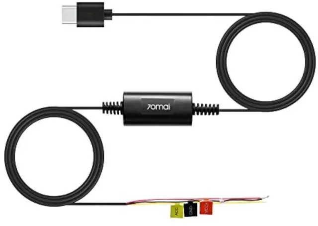 Main image of Type-C Hardwire Kit UP03 for Dash Cams, 10ft, 12V-30V to 5V/2.4A, Low Voltage Protection 11.8V, 24 Hour Parking Surveillance Power Supply for M310/M500/A510/A500S/A810/X800/A810 Lite Car Cameras