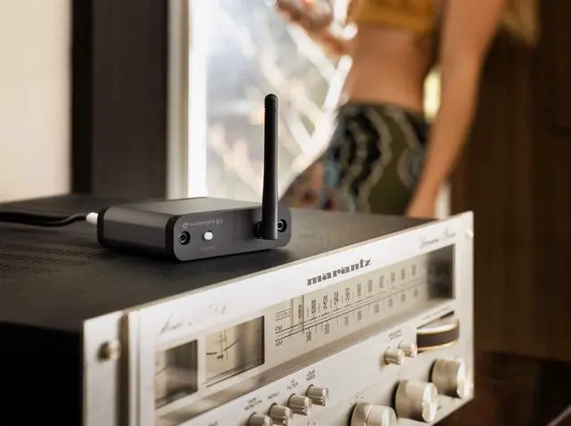 Alt view image 6 of 7 - B1 Bluetooth Receiver for Home Stereo System Bluetooth 5.3 | Adaptive, 32-Bit DAC, Wireless Audio Receiver for Amplifiers, Receivers & Powered Speakers