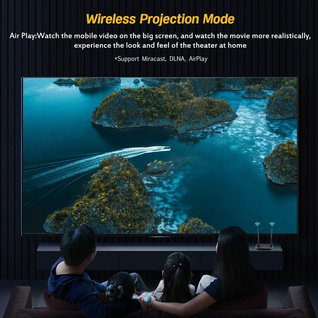 Alt view image 3 of 7 - Wireless HDMI Transmitter and Receiver 4K Kit, Full HD 4K Wireless Presentation Equipment HDMI Adapter, Plug and Play Streaming Media. Laptop, Dongle, PC, Smart Phone to HDTV/Projector 165FT/50M