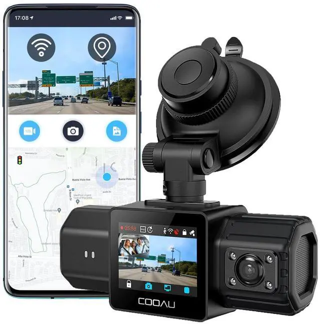 Main image of Dual Dash Cam 2.5K+1080P, Dash Cam Front and Inside, Built-in GPS and WI-FI, Dash Camera for Cars, Perfect for Uber and Taxi Drivers, Night Vision, Accident Record, 24Hr Parking Mode