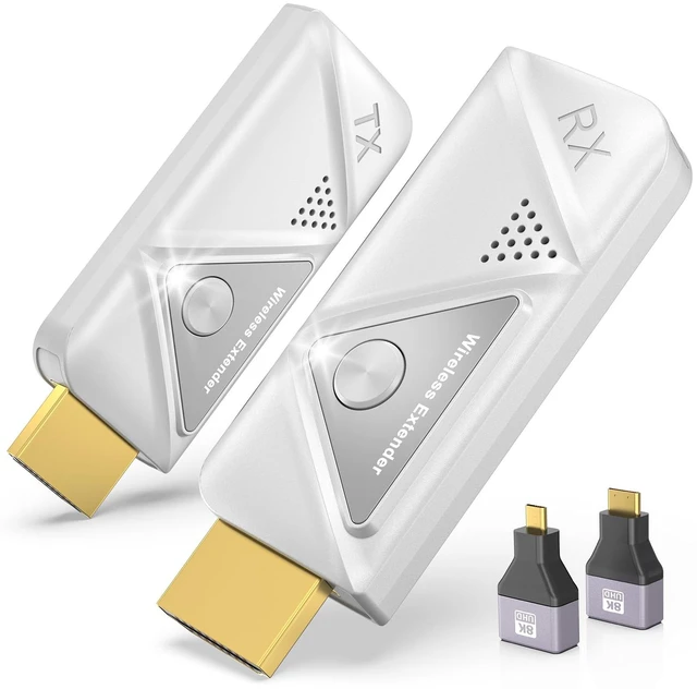 Main image of Wireless HDMI Transmitter and Receiver, Plug&Play Wireless Extender Supports 328FT/100M, 4K Decode 1080P Output, Dual-Band 2.4G/5G, for Streaming Audio/Video from Laptop/TV Box to Monitor