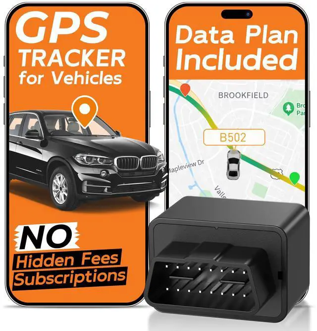 Main image of OBD GPS Tracker for Vehicles, No Subscription, No Monthly Fees | Global 4G LTE, Real-Time Location,Built-in SIM, Data Plan Included, Plug & Play Car Tracker, Geofence Alerts, Cars & Fleets