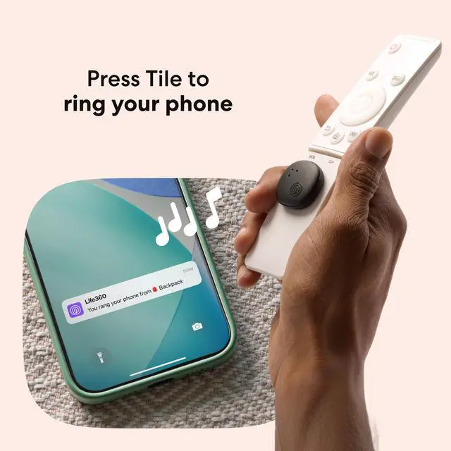 Alt view image 4 of 5 - Tile Sticker - Small Bluetooth Tracker, Remote Finder and Item Locator for Bikes, Glasses and More. Both iOS and Android Compatible. Phone Finder. 1-Pack (Black)
