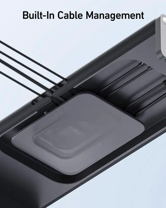 Alt view image 6 of 6 - 675 USB-C Docking Station, 12-in-1 Monitor Stand, Wireless Charging | 2 USB-C 10Gbps and 3 USB-A 10Gbps Ports, 4K@60Hz HDMI, Ethernet, SD/TF Card Reader, for ThinkPad, MacBook Pro and More