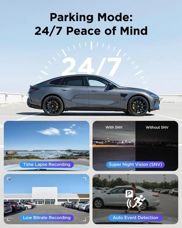 Alt view image 7 of 7 - A229 Plus Dash Cam Front and Rear, 2K Dual STARVIS 2 Sensors & HDR | 1440P+1440P Car Dash Camera, 5GHz Wi-Fi, Smart Voice Control, Ultra-Precise GPS, Built-in Supercapacitor, 24H Parking Modes