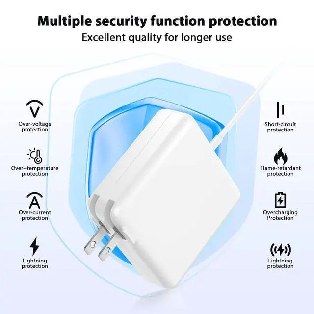 Alt view image 2 of 6 - 85W Charger for MacBook Pro, 85W Magnetic2 T-Tip Power Adapter Charger Replacement for Mac air 13 Inch Mac Pro 13/15/17 Inch(Between 2012-2017)