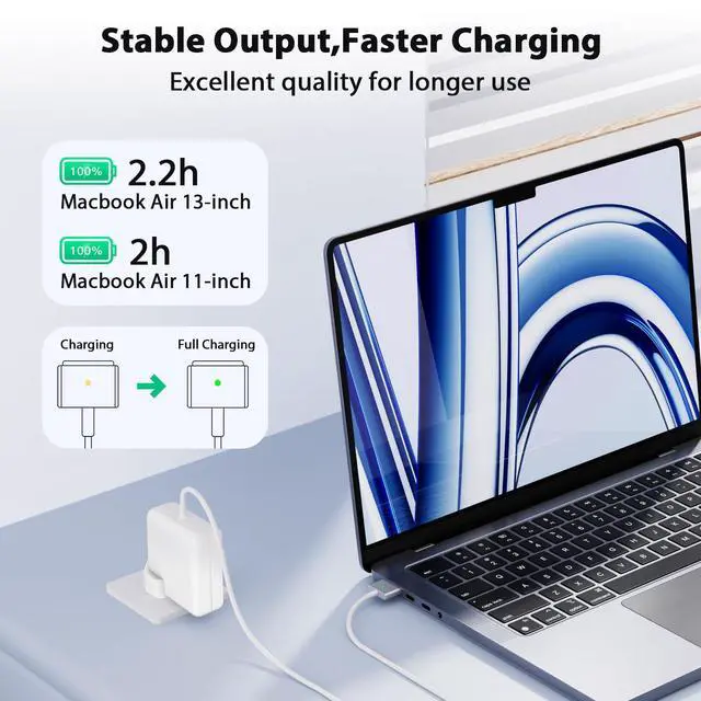 Alt view image 4 of 6 - 85W Charger for MacBook Pro, 85W Magnetic2 T-Tip Power Adapter Charger Replacement for Mac air 13 Inch Mac Pro 13/15/17 Inch(Between 2012-2017)