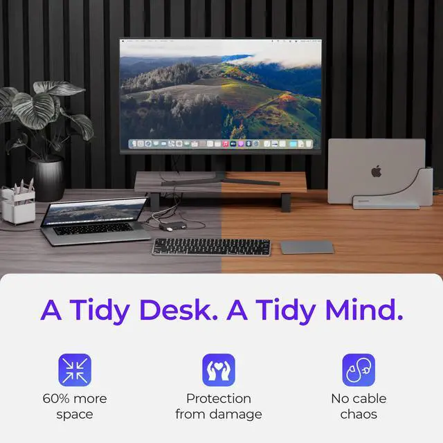 Alt view image 3 of 7 - Dock for 14" Apple MacBook Pro - Docking Station - Connect Dual Displays w/Two Thunderbolt 4 USB-C Ports - Mac Docking Station Hub for MacBook Pro 14" (M1,M2,M3,M4,M5 Base/Pro/Max 2021-2026)