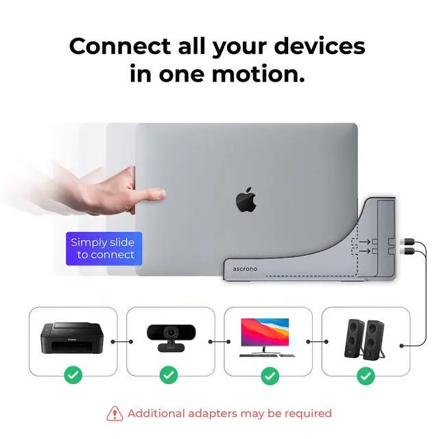 Alt view image 5 of 7 - Dock for 14" Apple MacBook Pro - Docking Station - Connect Dual Displays w/Two Thunderbolt 4 USB-C Ports - Mac Docking Station Hub for MacBook Pro 14" (M1,M2,M3,M4,M5 Base/Pro/Max 2021-2026)