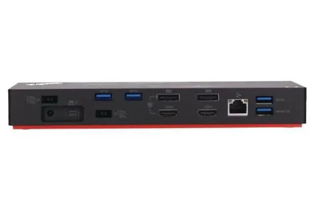 Alt view image 3 of 4 - USA ThinkPad Thunderbolt 3 Dock Gen 2 135W (40AN0135US) Dual UHD 4K Display Capability, 2 HDMI, 2 DP, USB-C, USB 3.1, Black