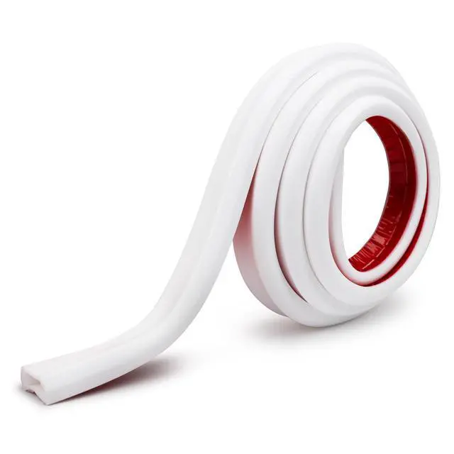 Alt view image 2 of 7 - TV Cord Hider Flexible Wall Cord Cover Slim Design Silicone Cable Raceway - Self Adhesive, Cut to Size Design for Hiding Wires on Wall - Clean Home Setup Cable Concealment (White, 6 Feet)