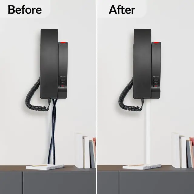Alt view image 5 of 7 - TV Cord Hider Flexible Wall Cord Cover Slim Design Silicone Cable Raceway - Self Adhesive, Cut to Size Design for Hiding Wires on Wall - Clean Home Setup Cable Concealment (White, 6 Feet)