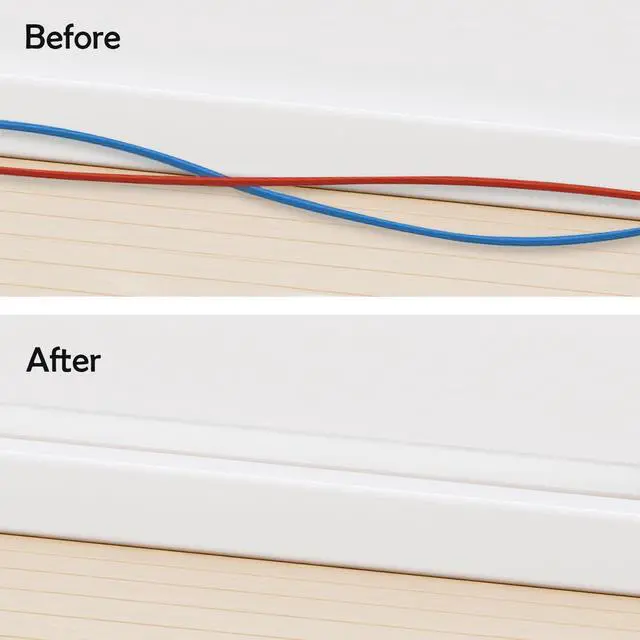 Alt view image 4 of 7 - TV Cord Hider Flexible Wall Cord Cover Slim Design Silicone Cable Raceway - Self Adhesive, Cut to Size Design for Hiding Wires on Wall - Clean Home Setup Cable Concealment (White, 6 Feet)