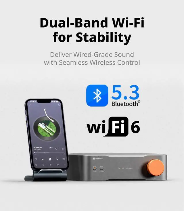 Alt view image 4 of 7 - S3 HiFi Music Streamer DAC Preamp, AK4493SEQ DAC Wi-Fi 6 Bluetooth 5.3, Digital Transport with XLR Balanced/Optical/Sub Out/HDMI eARC, AirPlay 2 Spotify Connect Tidal, 5-Band EQ