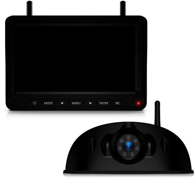 Main image of HD 1080P 7" Wireless RV Backup Camera System for Furrion Pre-Wired RV Truck Camper, 7" IPS DVR Monitor & Rear View Camera, IR Night Vision IP69 Waterproof DIY Parking Lines - DW7Y5