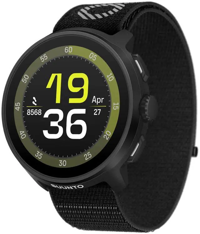 Main image of Run GPS Sport Running Watch, Lightweight 1.32" AMOLED Black Textile | Dual-Band GNSS, 12D Battery Life, Touchscreen, 34+ Sports, Daily Activity&Recovery Tracking, 4GB Offline Music, App
