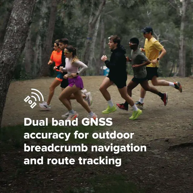 Alt view image 6 of 7 - Run GPS Sport Running Watch, Lightweight 1.32" AMOLED Black Textile | Dual-Band GNSS, 12D Battery Life, Touchscreen, 34+ Sports, Daily Activity&Recovery Tracking, 4GB Offline Music, App