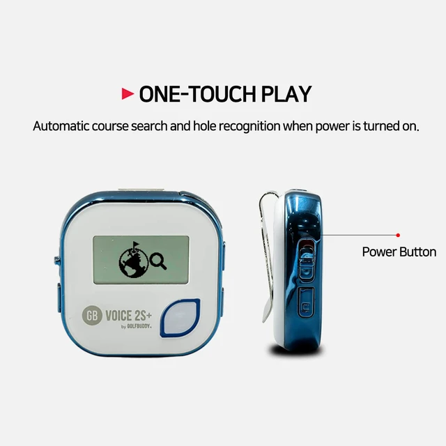 Alt view image 6 of 7 - GOLFBUDDY Voice 2S+ Talking GPS Rangefinder, Clip on Hat Golf Navigation, Slope Mode on/Off, 18 Hours Battery Life, Shot Distance Measurement, Preloaded with 40,000 Courses Worldwide (Blue)