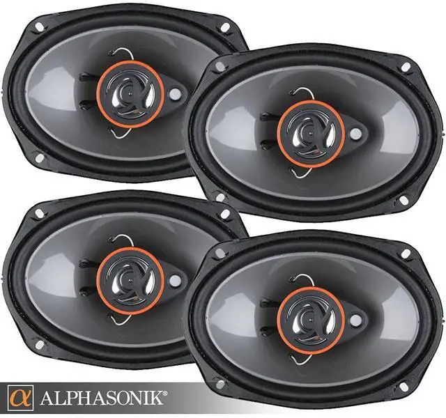 Main image of AS268P Loudspeakers 2 Pairs of 6X8 350W Max 3-Way Speakers 4 Ohms Premium Quality Audio Door Speakers for Car or Truck Stereo Sound System