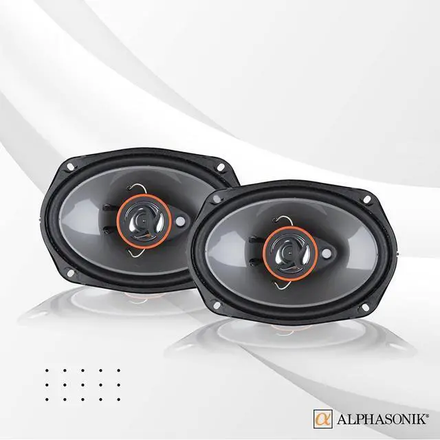 Alt view image 3 of 5 - AS268P Loudspeakers 2 Pairs of 6X8 350W Max 3-Way Speakers 4 Ohms Premium Quality Audio Door Speakers for Car or Truck Stereo Sound System
