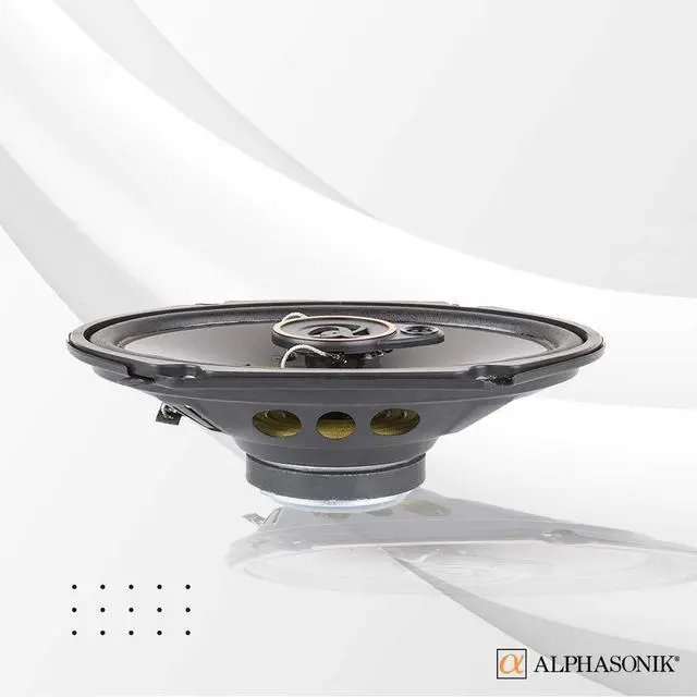 Alt view image 4 of 5 - AS268P Loudspeakers 2 Pairs of 6X8 350W Max 3-Way Speakers 4 Ohms Premium Quality Audio Door Speakers for Car or Truck Stereo Sound System