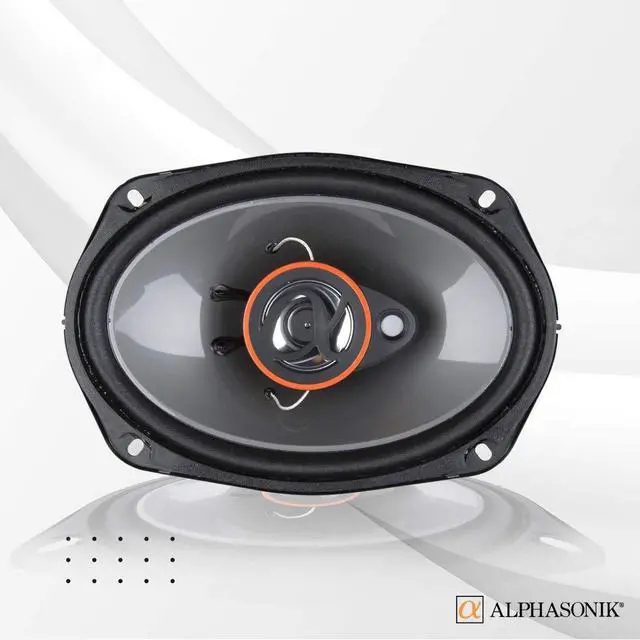 Alt view image 5 of 5 - AS268P Loudspeakers 2 Pairs of 6X8 350W Max 3-Way Speakers 4 Ohms Premium Quality Audio Door Speakers for Car or Truck Stereo Sound System