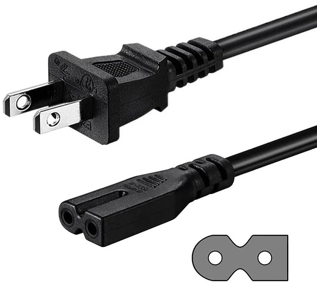 Main image of 10FT 2 Prong AC Power Cord Compatible with Vizio Sound Bar System, Vizio E-M Series LED Smart TV
