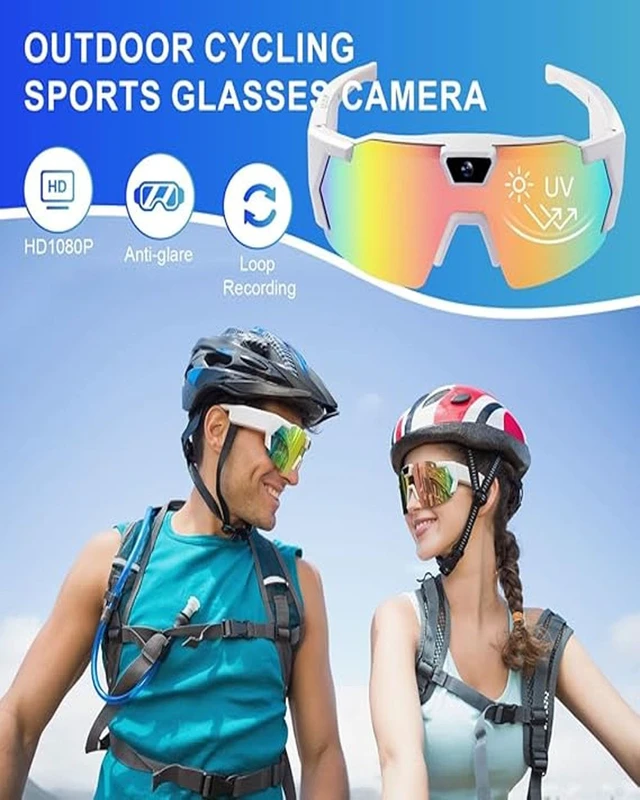 Alt view image 6 of 7 - POV Glasses 4K Baseball Sunglasses Camera Smart Men Women Video Action 2026 Upgrade Eyeglasses Running Style Meets Function Sports Cycling Hiking HD (Blue)