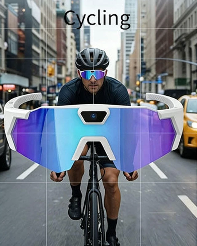 Alt view image 7 of 7 - POV Glasses 4K Baseball Sunglasses Camera Smart Men Women Video Action 2026 Upgrade Eyeglasses Running Style Meets Function Sports Cycling Hiking HD (Blue)