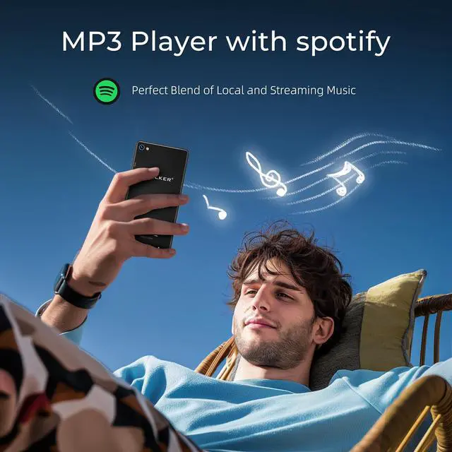 Alt view image 2 of 7 - G7 Pro Android 13 MP3 Player with Spotify, 5.2" HD Touchscreen Portable Media Player with WiFi Bluetooth, Dual Camera, Speaker, Google Play, Expandable Storage for Kids & Adults (160GB)