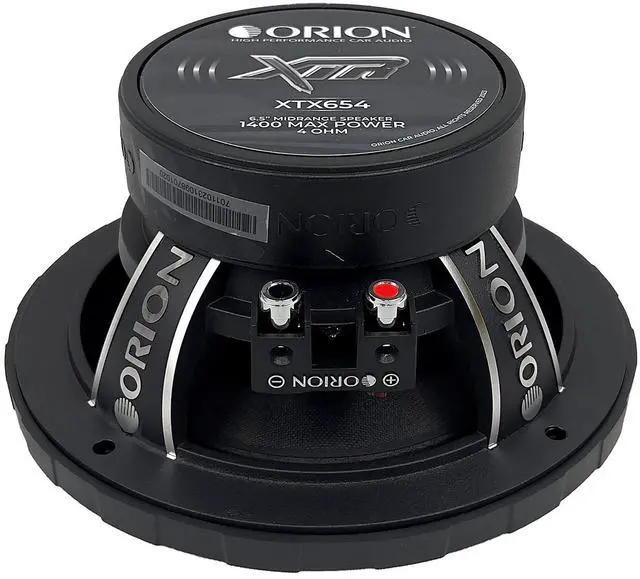 Alt view image 5 of 6 - XTR XTX654 6.5" High Efficiency Mid-Range Speakers, 1400W Pair | 350W RMS, 4-Ohm Impedance, 1.5" Voice Coil, Bullet Loudspeaker Design