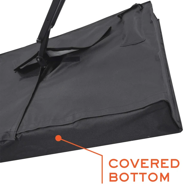 Alt view image 3 of 4 - Outdoor TV Cover 70-75 inch - WITH FRONT FLAP - Weatherproof, Waterproof protection, Soft Interior, With Bottom cover - Black