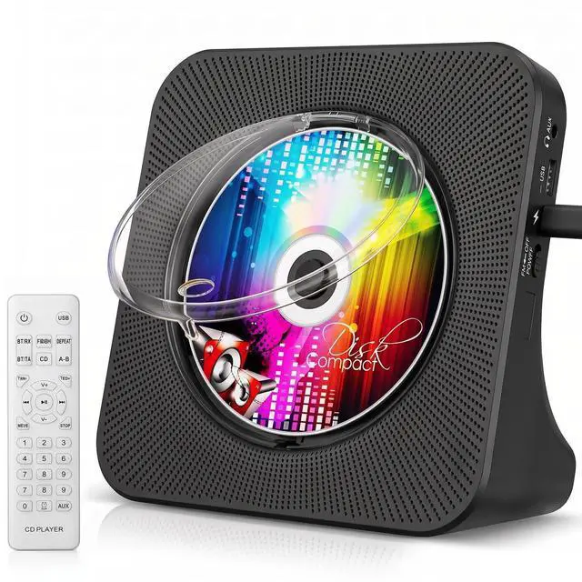 Main image of Portable CD Player with Bluetooth, CD Player with Speaker for Home | Plug-in desktop use,2-way Bluetooth mode, 3W speakers, FM radio, sleep timer, A-B repeat,USB/AUX