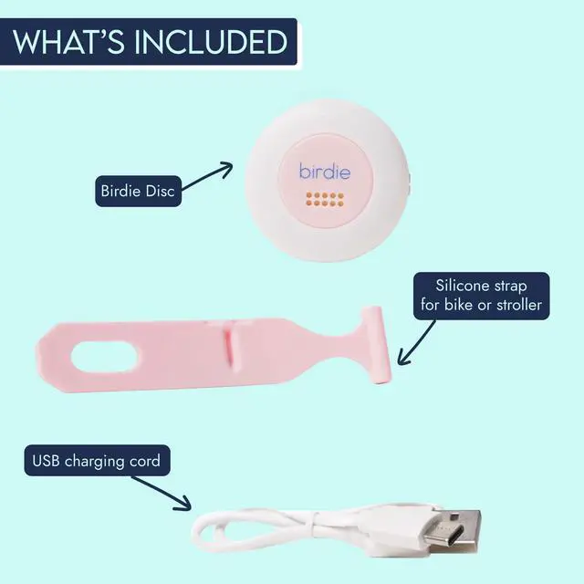 Alt view image 7 of 7 - The Original Personal Safety Alarm Disc for Bikes, Hikes, and Late Nights - Loud Siren, LED Light for Extra Visibility, Rechargeable, Handsfree, Lightweight, Water Resistant (Blossom)