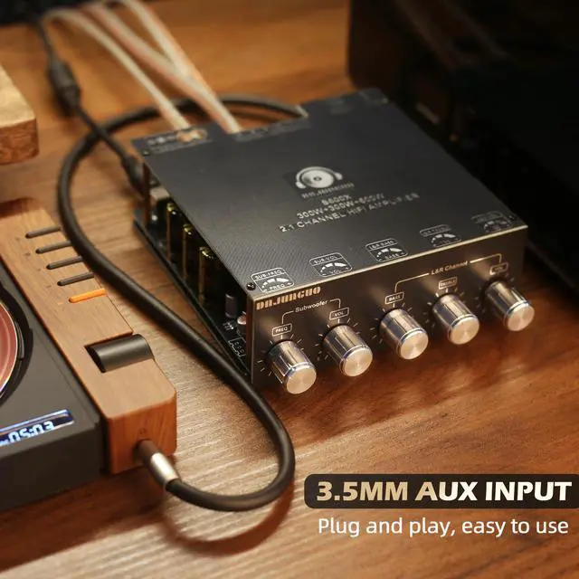 Alt view image 4 of 7 - S600X 2.1 Channel Amplifier Board 300W+300W+600W Power Output,TPA3255 Chip,Bluetooth 5.2,Black