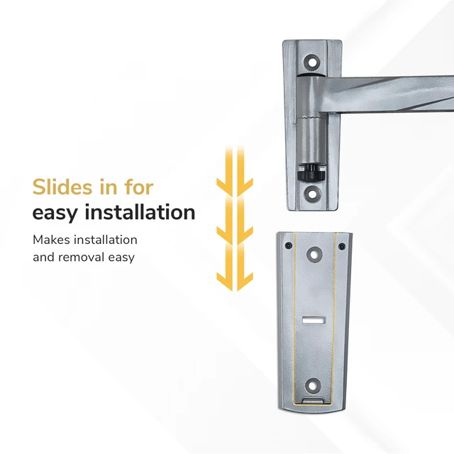 Alt view image 7 of 7 - Lockable RV TV Mount for Camper, Trailer, Motorhome, Truck & Boat, Full Motion, Quick Release, Rust-Resistant Aluminum, Dual Wall Plates for Indoor & Outdoor, 19-43 TVs, 33 lbs, VESA 200x200