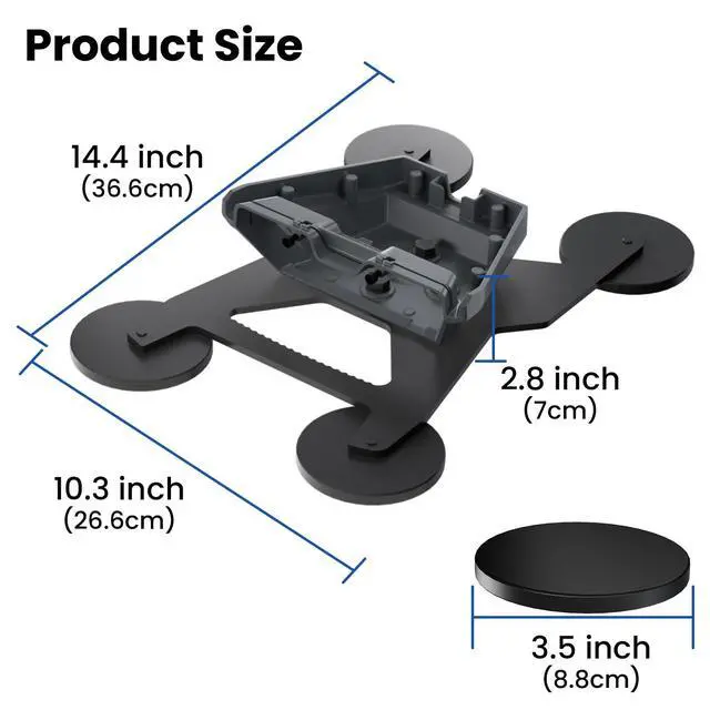 Alt view image 5 of 7 - Starlink Gen 3 Mount Mobility, Magnetic with 440lbs Heavy Duty Magnet Suction Bases, Lockable Magnetic Mount Kits for Standard 4/4X/V3 Satellite Dish, Aluminum Alloy, Not for Starlink Mini
