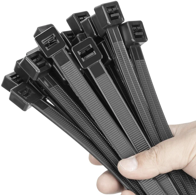 Main image of 18 Inch Black Zip Ties Heavy Duty 500 Pack Long Cable Ties 300 LBS Extra Strong, UV Resistant Cable Ties, Weatherproof, Self-Locking for Indoor and Outdoor