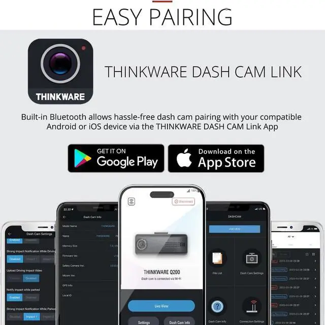 Alt view image 4 of 7 - Q200 Dash Cam 2K Front and Rear, Built-in GPS, Wi-Fi, ADAS, WDR | 32GB card and hardwiring cable included, speed and red light alerts, parking monitor, night vision, 256GB max