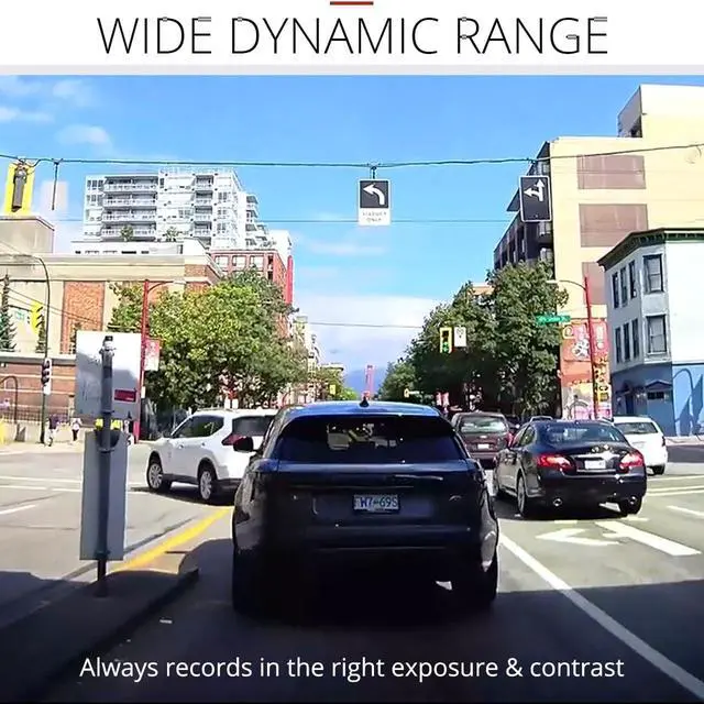 Alt view image 6 of 7 - Q200 Dash Cam 2K Front and Rear, Built-in GPS, Wi-Fi, ADAS, WDR | 32GB card and hardwiring cable included, speed and red light alerts, parking monitor, night vision, 256GB max