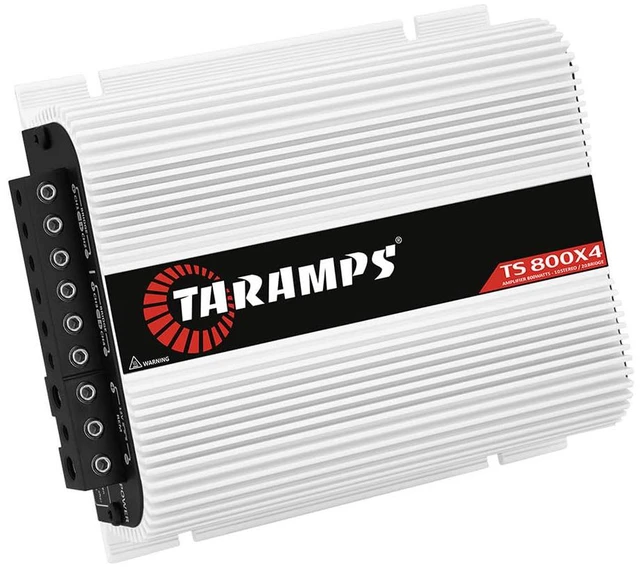 Alt view image 2 of 4 - Taramps TS 800x4 1 Ohm Multichannel Stereo Amplifier 800 Watts Rms, 4 Channels, Full Range, Car Audio Amp Digital 2 Bridged Channel, Crossover High/Low Pass, with RCA and Automatic High Level Input