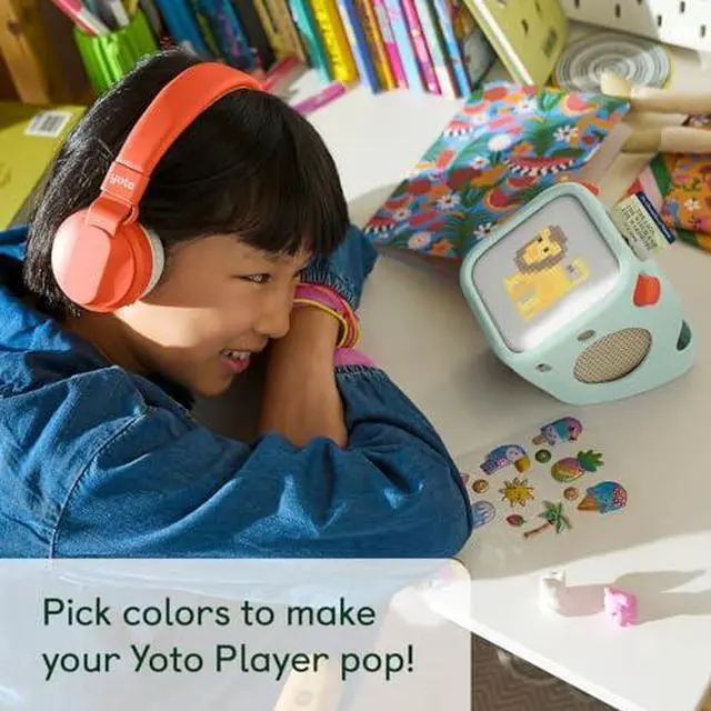 Alt view image 4 of 7 - Player (3rd Gen.) Kids Audio Player + Green Adventure Jacket, Ages 3+ | Kids screen-free audio speaker + frog soup protective silicone case | mp3 player for kids | ok to wake clock | nightlight