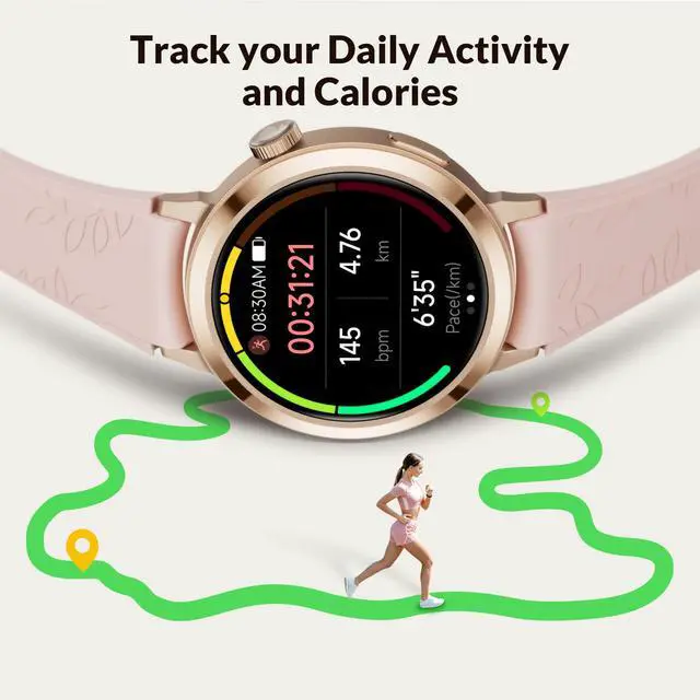 Alt view image 6 of 7 - Luna Smart Watch for Women, 1.1" AMOLED Small Women's Smartwatch | 24/7 Activity Tracker, Heart Rate Monitor, Sleep Monitor, Message Notifications, Long Battery Life