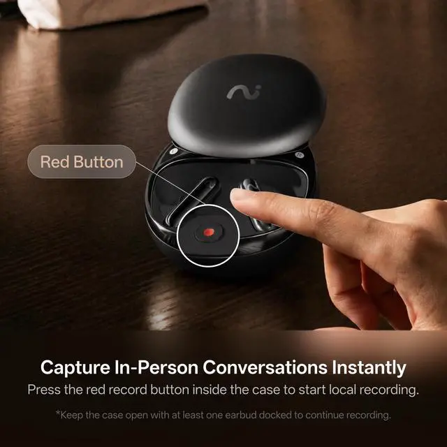Alt view image 4 of 7 - RecDot AI Voice Recorder Earbuds, AI Note Taker for Meetings & Calls | Real-Time transcription & translation across 78 languages, 48 dB hybrid ANC, AI powered summaries with advanced LLM models