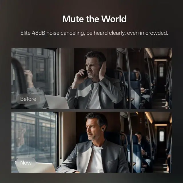 Alt view image 6 of 7 - RecDot AI Voice Recorder Earbuds, AI Note Taker for Meetings & Calls | Real-Time transcription & translation across 78 languages, 48 dB hybrid ANC, AI powered summaries with advanced LLM models