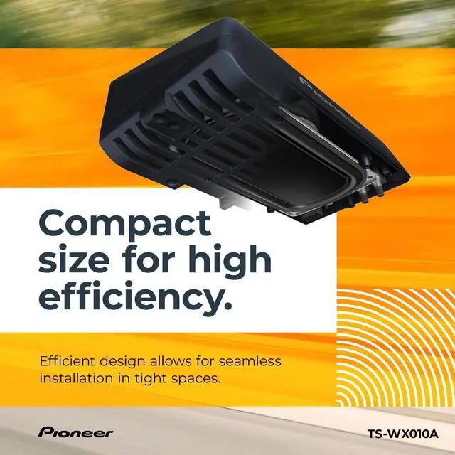 Alt view image 4 of 7 - TS-WX010A Compact Under-Seat Powered Subwoofer 160W Max | Pre-Loaded Sub with Built-In Amp for Easy Bass Upgrade, High-Level Input, Works with Most Factory or Aftermarket Radios