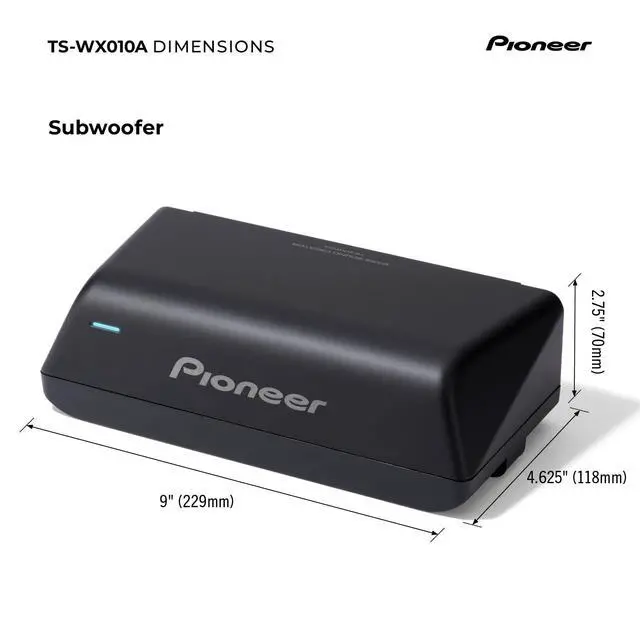 Alt view image 7 of 7 - TS-WX010A Compact Under-Seat Powered Subwoofer 160W Max | Pre-Loaded Sub with Built-In Amp for Easy Bass Upgrade, High-Level Input, Works with Most Factory or Aftermarket Radios