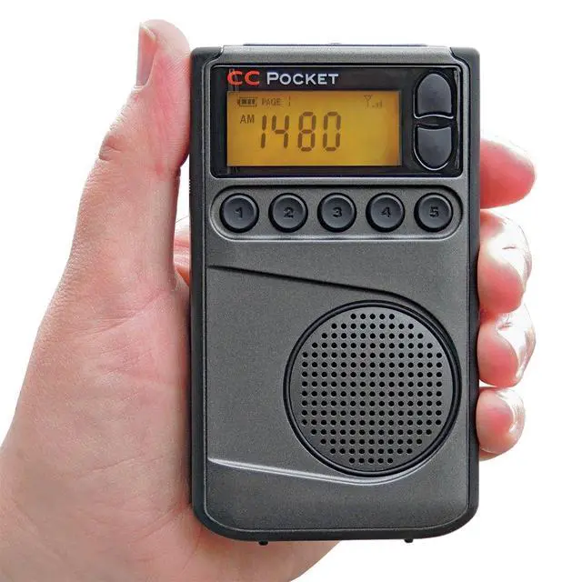 Alt view image 4 of 7 - C. Crane CC Pocket AM FM and NOAA Weather Radio with Clock and Sleep Timer