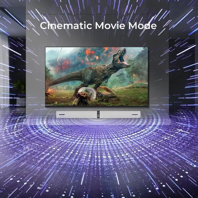 Alt view image 3 of 7 - Sound Bar for Smart TV, 90W Soundbar with Bluetooth/ARC/Optical/AUX Connect, Auto Volume Boost, 3 Equalizer Modes, 2 in 1 Detachable Soundbar for TV for TV/PC/Gaming/Projectors