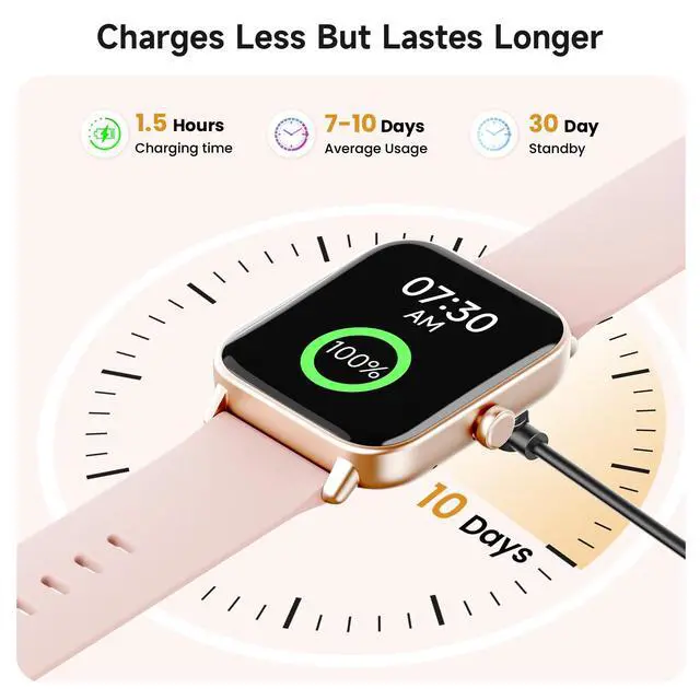 Alt view image 6 of 7 - Smart Watch for Women,1.85'' AMOLED Ultra-Clear Screen,Alexa Built-in | Fitness Tracker with 110+ Sport Modes Heart Rate/SpO2/Sleep/Calories Monitor,Smartwatch for iOS/Android,IP68 Waterproof